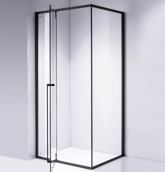 BPS-koupelny Obdélníkový sprchový kout BS16AS 100x90 černá/transparent - bez vaničky
