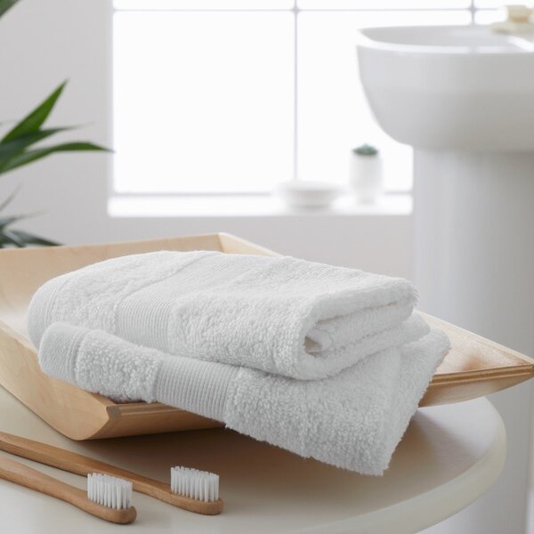 Bílé froté bavlněné ručníky v sadě 2 ks 30x30 cm Anti-Bacterial – Catherine Lansfield