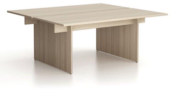 Kancelářský stůl double SOLID, 180x165 cm, dub přírodní