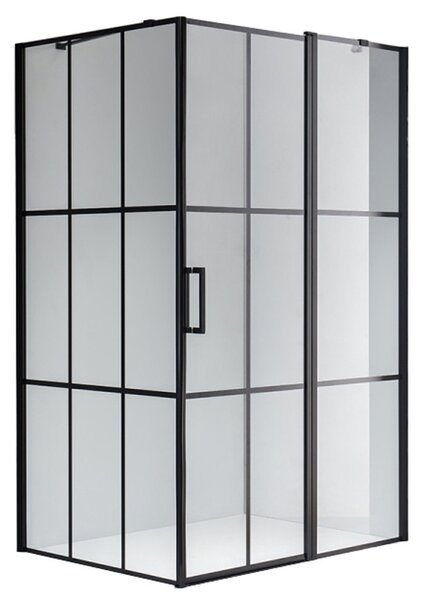 BPS-koupelny Obdélníkový sprchový kout BS02A 100x80 černá/transparent - bez vaničky