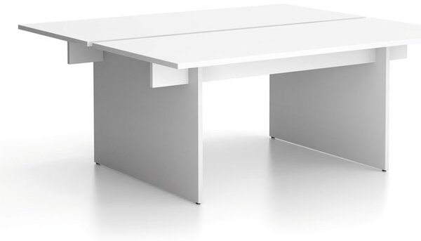 Kancelářský stůl double SOLID, 180x165 cm, bílá