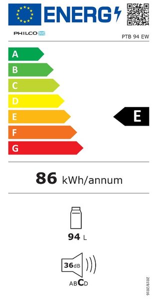 Chladnička Philco PTB 94 EW + bezplatný servis 36 měsíců