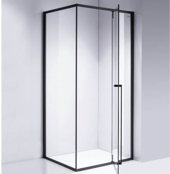 BPS-koupelny Obdélníkový sprchový kout BS12A 100x80 černá/transparent - bez vaničky