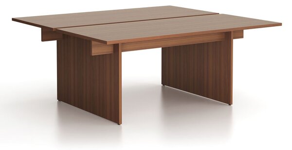 Kancelářský stůl double SOLID, 180x165 cm, ořech
