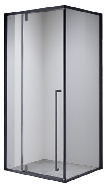 BPS-koupelny Obdélníkový sprchový kout BS12A 100x80 černá/transparent - bez vaničky