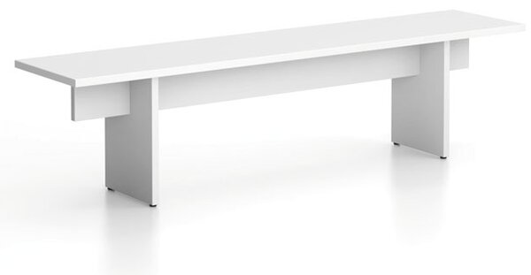 Lavice SOLID, 1800 x 400 x 443 mm, bílá