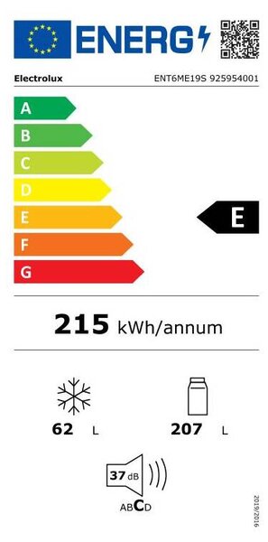 Vestavná chladnička ELECTROLUX 600 TwinTech ENT6ME19S (E)