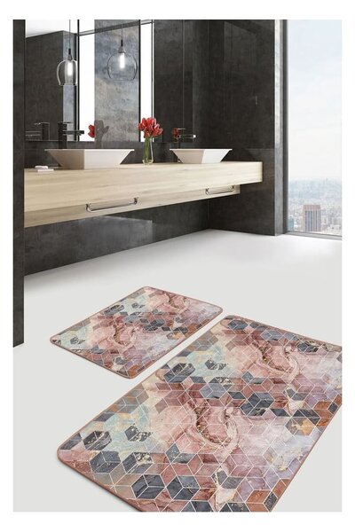 Sametové koupelnové předložky v sadě 2 ks 60x100 cm – Mila Home