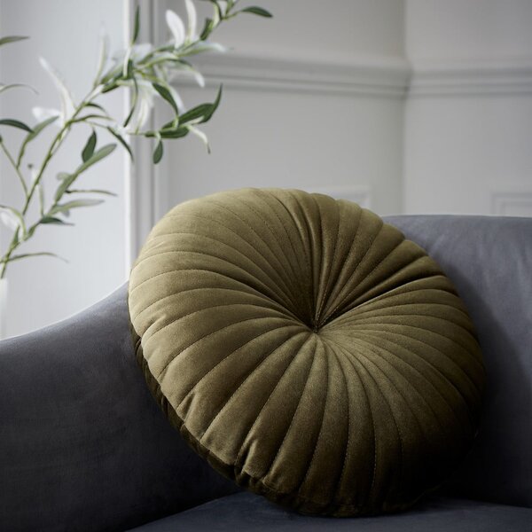 Sametový dekorační polštář ø 40 cm Round Soft Touch – Catherine Lansfield