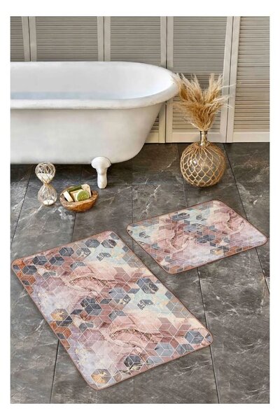 Sametové koupelnové předložky v sadě 2 ks 60x100 cm – Mila Home