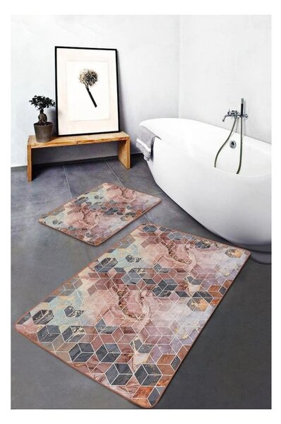 Sametové koupelnové předložky v sadě 2 ks 60x100 cm – Mila Home