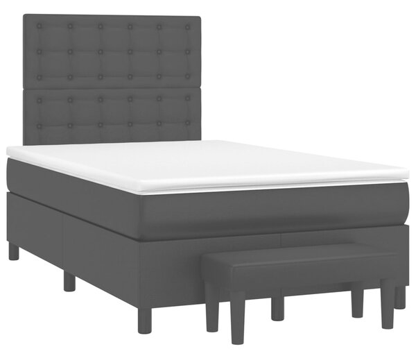 Box spring postel s matrací černá 120 x 200 cm umělá kůže 3137653