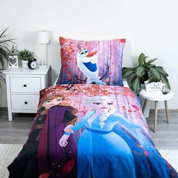 Bavlněné dětské povlečení na jednolůžko 140x200 cm Frozen "Sister Purple" – Jerry Fabrics