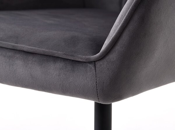 Šedá čalouněná jídelní křesla v sadě 2 ks s područkami Nolan Square – Unique Furniture