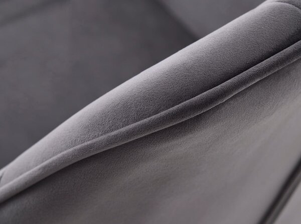 Šedá čalouněná jídelní křesla v sadě 2 ks s područkami Nolan Square – Unique Furniture