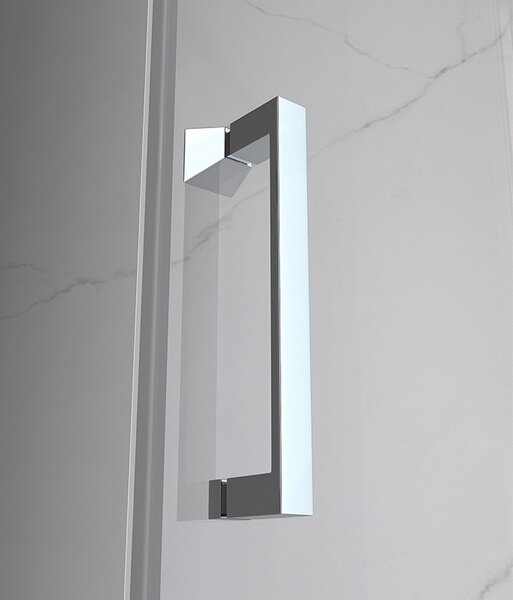 BPS-koupelny Obdélníkový sprchový kout KZ03D 120x100 chrom/transparent + vanička ST06C BL černá
