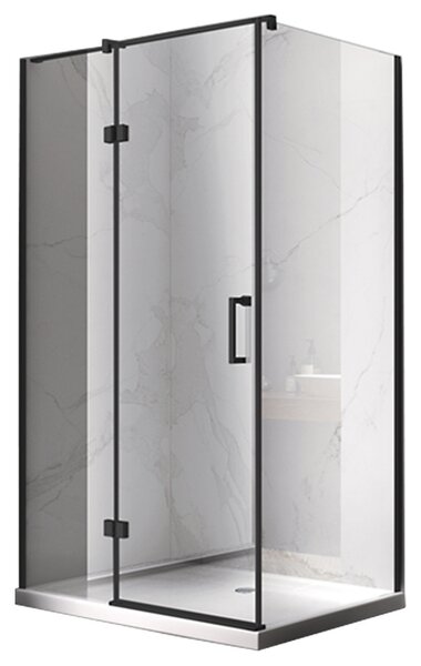 BPS-koupelny Obdélníkový sprchový kout ZES KZ03D BL 120x100 černá/transparent - bez vaničky