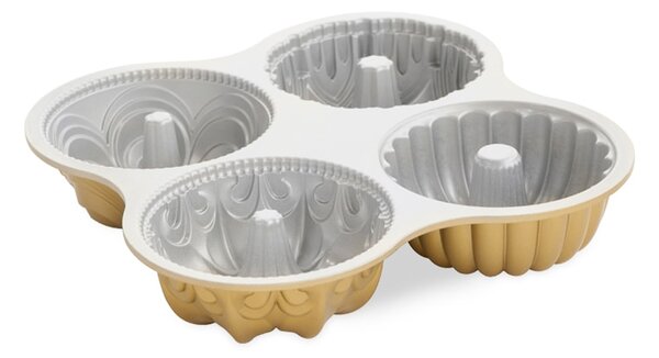 Nordic Ware Forma na 4 minibábovky zlatá 2,3 l 91377