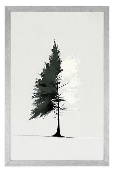 Plakát minimalistický jehličnatý strom