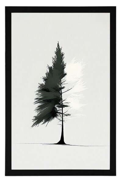 Plakát minimalistický jehličnatý strom