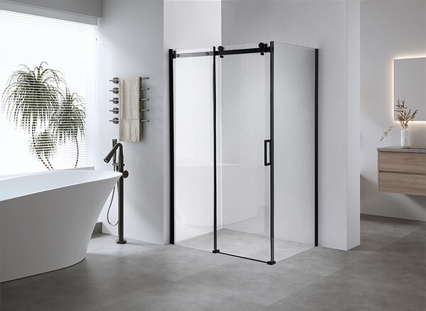 BPS-koupelny Obdélníkový sprchový kout ZES BS15B 110x80 černá/transparent - bez vaničky