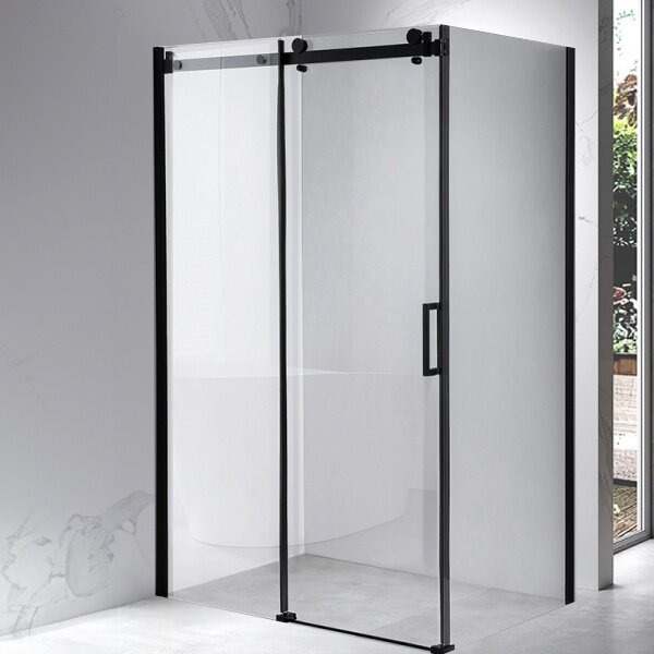 BPS-koupelny Obdélníkový sprchový kout ZES BS15B 110x80 černá/transparent - bez vaničky