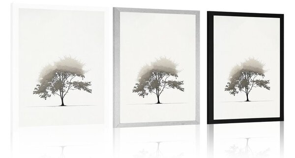 Plakát minimalistický listnatý strom