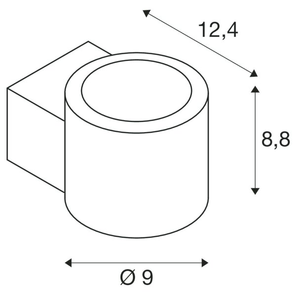 BIG WHITE SLV OCULUS WL PHASE nástěnné přisazené svítidlo bílé 8,5 W 570 lm 2000–3000 K CRI90 100d stmívatelné 1006308