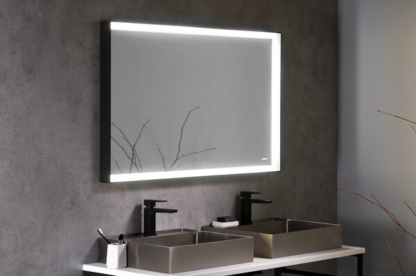 Sapho Sapho, SORT LED podsvícené zrcadlo 1200x700mm, černá mat, ST120
