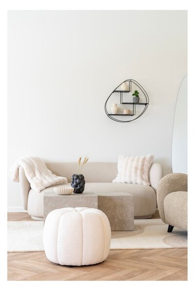 Krémová deka z umělé kožešiny 130x180 cm Galena – House Nordic