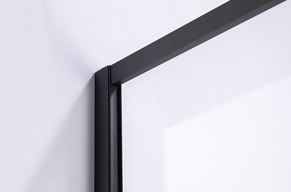 BPS-koupelny Pětiúhelníkový sprchový kout BS07C 100x100 černá/transparent + vanička SXL07C WH bílá