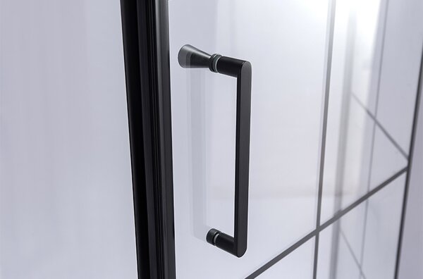 BPS-koupelny Pětiúhelníkový sprchový kout BS06B 90x90 černá/transparent - bez vaničky