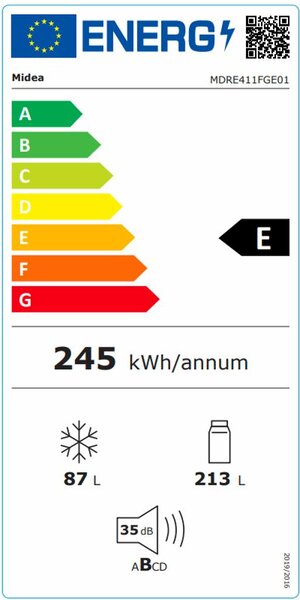 Vestavná chladnička Midea MDRE411FGE01 (E)