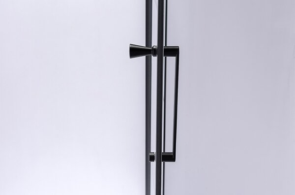 BPS-koupelny Pětiúhelníkový sprchový kout BS06B 90x90 černá/transparent - bez vaničky