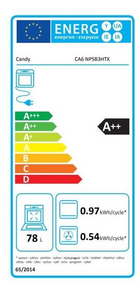 Vestavná trouba CANDY CA6 NP5B3HTX (A)