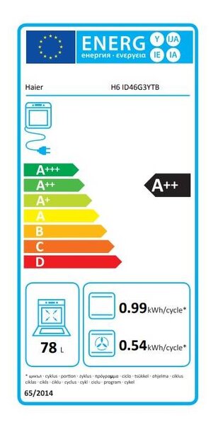 Vestavná trouba HAIER H6 ID46G3YTB ID Series 4 + 5 let záruka po registraci