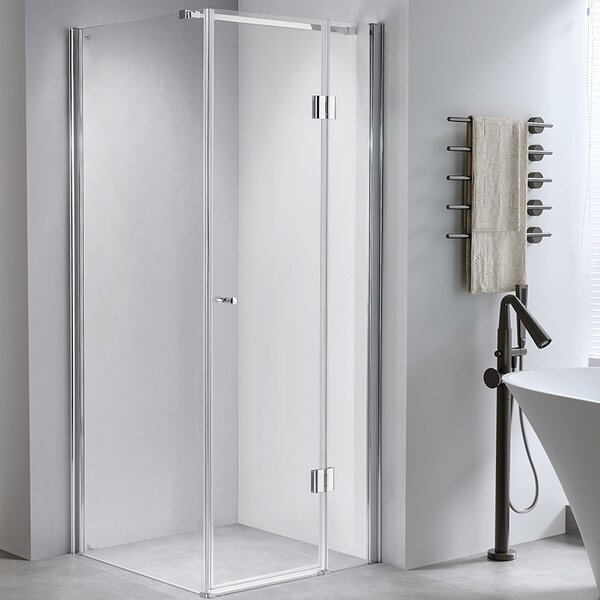 BPS-koupelny Čtvercový sprchový kout KZ1390A 80x80 chrom/transparent + vanička SXL02A WH bílá
