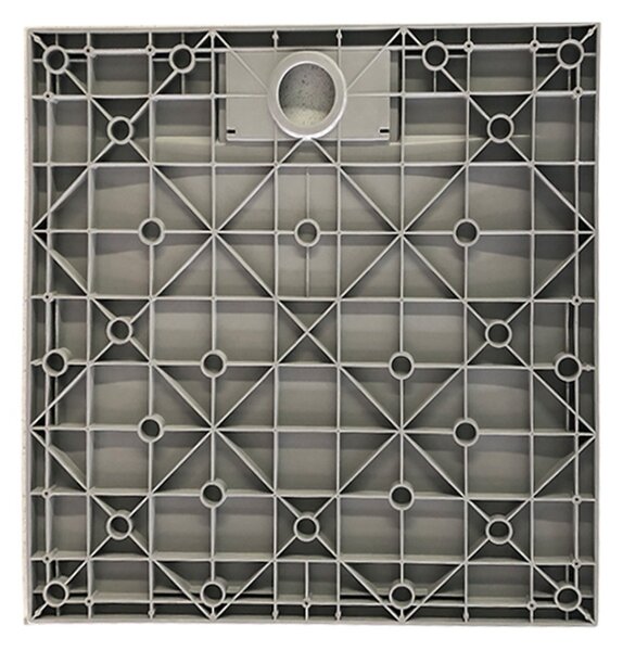 BPS-koupelny Čtvercový sprchový kout KZ1390B BL 90x90 černý/transparent + vanička RIKO BL černá