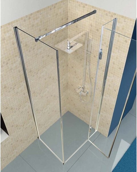 BPS-koupelny Čtvercový sprchový kout KZ1390A 80x80 chrom/transparent + vanička SXL02A WH bílá