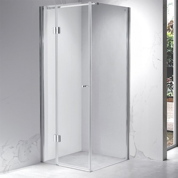 BPS-koupelny Čtvercový sprchový kout KZ1390A 80x80 chrom/transparent + vanička SXL02A WH bílá