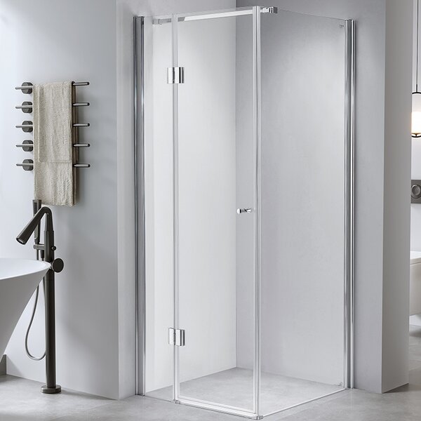BPS-koupelny Čtvercový sprchový kout KZ1390A 80x80 chrom/transparent + vanička SXL02A WH bílá