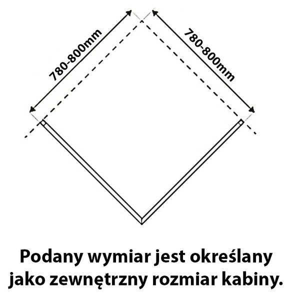 BPS-koupelny Čtvercový sprchový kout KZ1390A 80x80 chrom/transparent + vanička SXL02A WH bílá