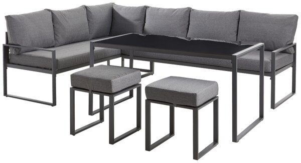 JÍDELNÍ TERASOVÁ SOUPRAVA 16dílné, kov, sklo, textil Ambia Garden - Online Only zahradní nábytek, Online Only