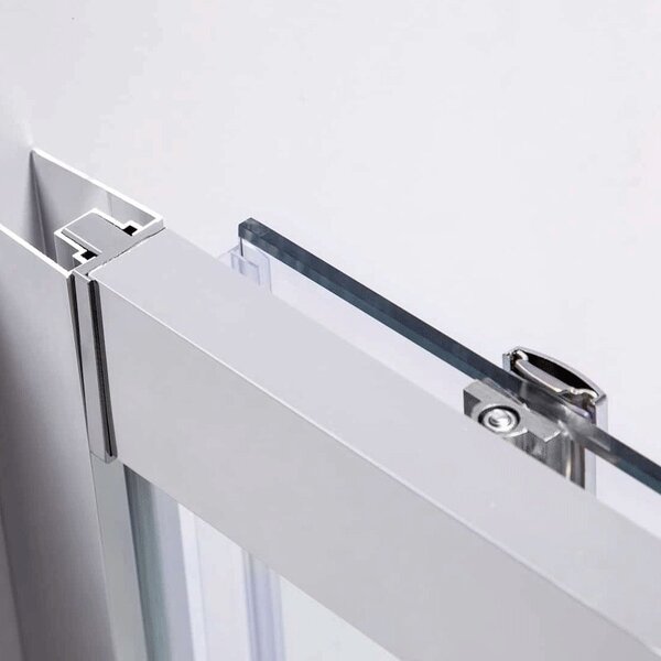 BPS-koupelny Čtvercový sprchový kout KZ102B 90x90 chrom/transparent + vanička RIKO BL černá