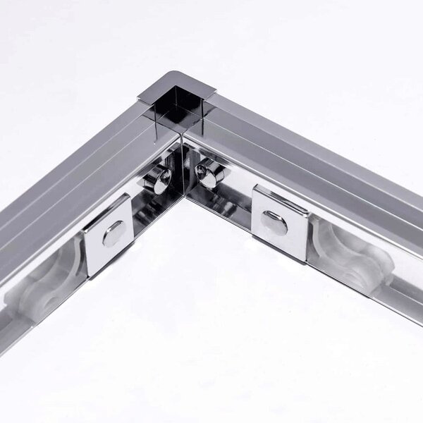 BPS-koupelny Čtvercový sprchový kout KZ102B 90x90 chrom/transparent + vanička RIKO BL černá