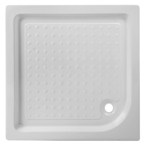 BPS-koupelny Čtvercový sprchový kout BS10A 80x80 černá/transparent + vanička SXL02A WH bílá