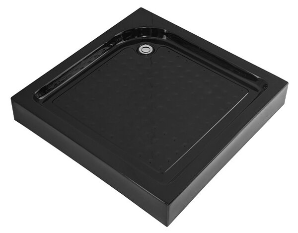 BPS-koupelny Čtvercový sprchový kout BS13A 80x80 černá/transparent + vanička SXL02A BL černá