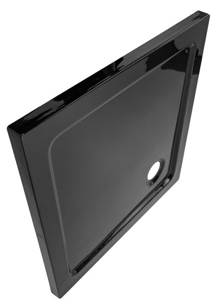 BPS-koupelny Čtvercový sprchový kout KZ1390A BL 80x80 černá/transparent + vanička ST02A BL černá