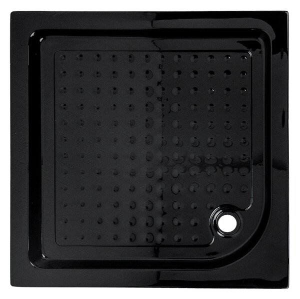 BPS-koupelny Čtvercový sprchový kout BS13A 80x80 černá/transparent + vanička SXL02A BL černá
