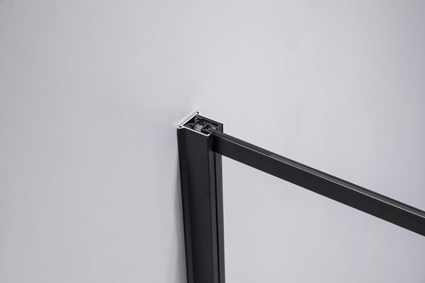 BPS-koupelny Čtvercový sprchový kout BS13B 90x90 černý/transparent + vanička SXL02B WH bílá